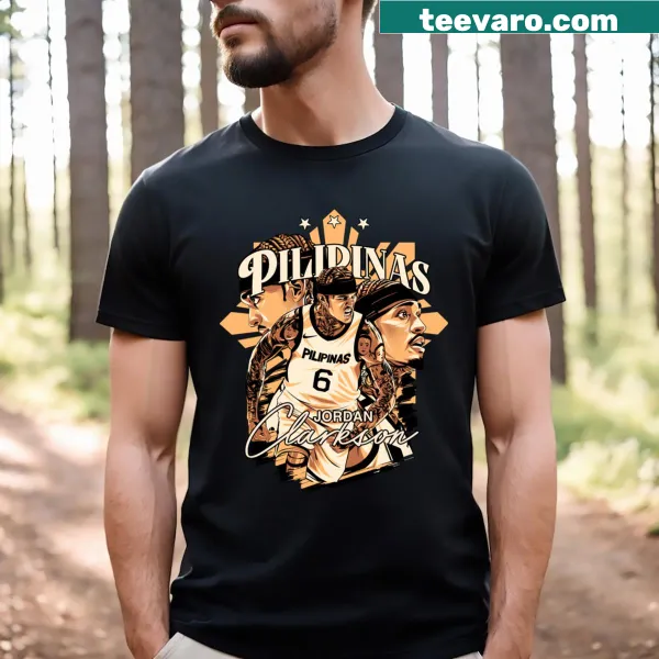 Basketball T-shirt featuring Jordan Clarkson's action silhouette.