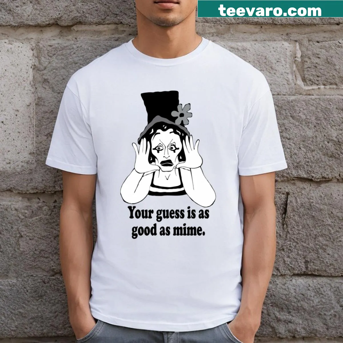 Marcel Marceau fan art t-shirt with creative design — on a men's t-shirt