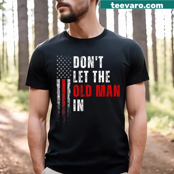 Vintage American flag with humorous text about aging