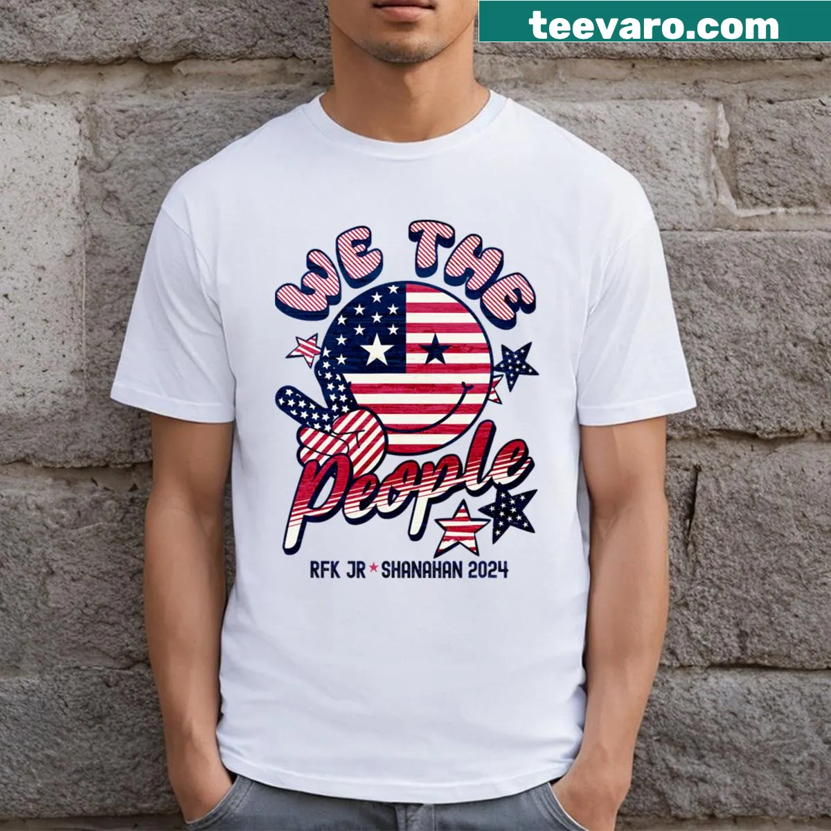 Retro-style design featuring Robert Kennedy Jr. and 'We The People' — on a men's t-shirt