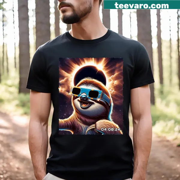 Cute cartoon sloth T-shirt designed for kids