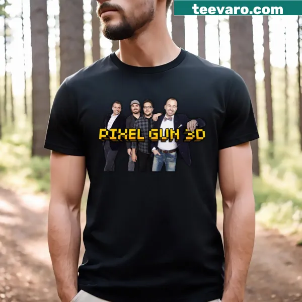 Official logo of Pixel Gun 3D on T-shirt