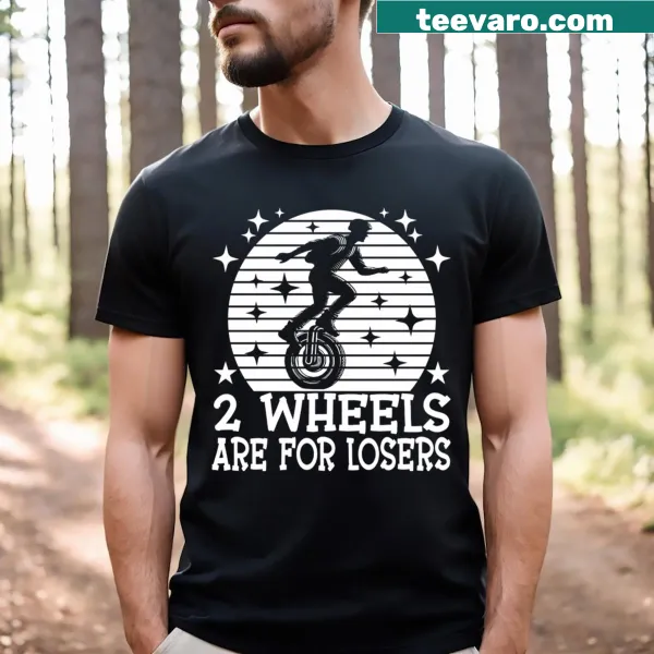 Charming monowheel design on a Vintage Electric Unicycle tee