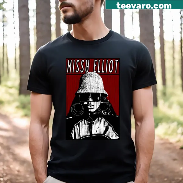 Vintage-style Missy Elliot T-shirt with retro graphic