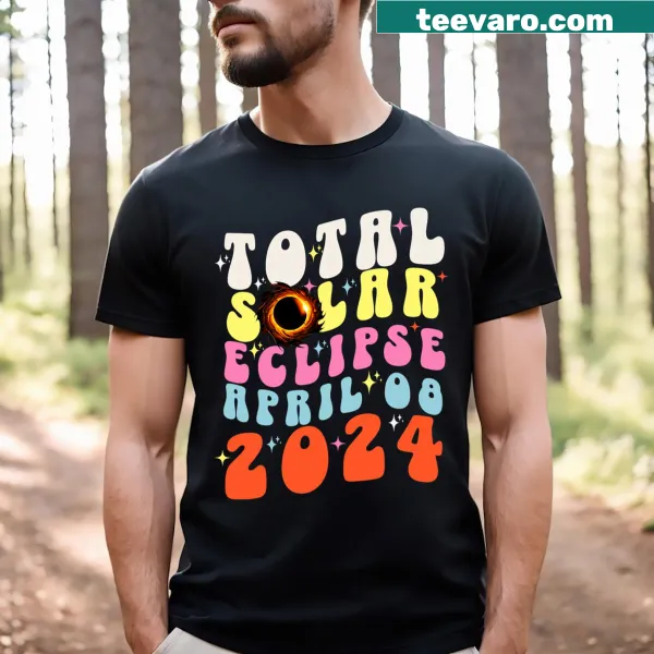 Vintage solar eclipse 2024 totality t-shirt with retro graphics