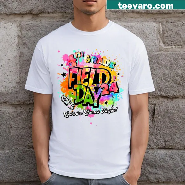 Field Day 2024 shirt with 'Let The Games Begin' text