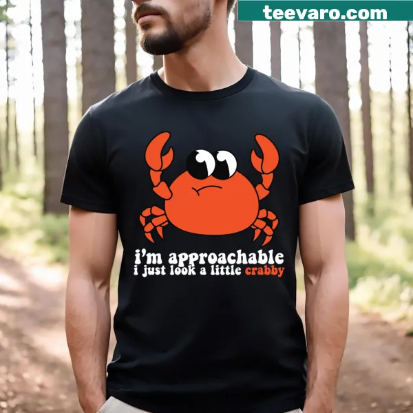 Shirt with the phrase 'A Little Crabby' in playful text
