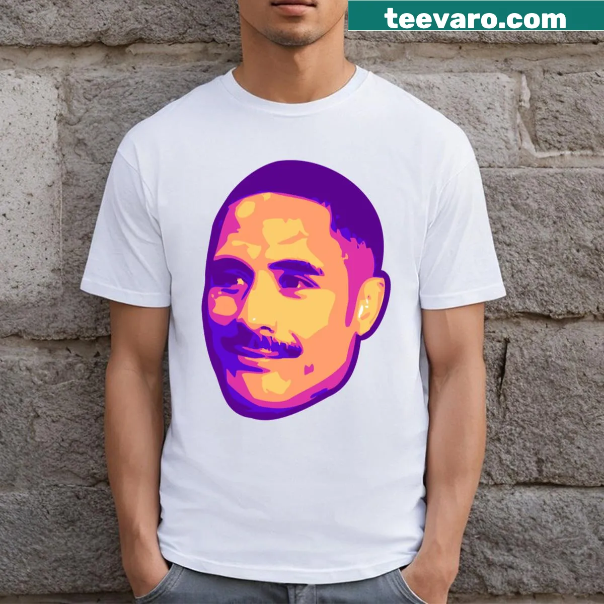 Illustration shirt of Aaron Smith from the All Blacks rugby team — on a men's t-shirt