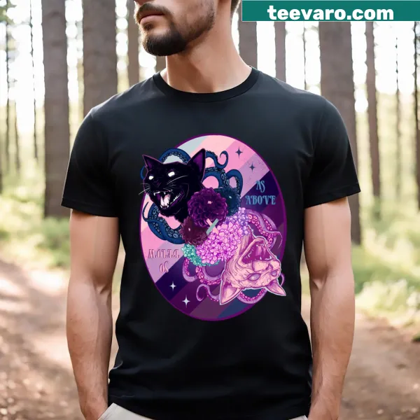 Pastel goth style graphic with 'As Above So Below' text