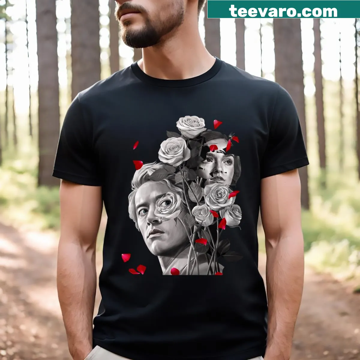 T-shirt featuring the name 'Coriolanus' in elegant typography — on a men's t-shirt