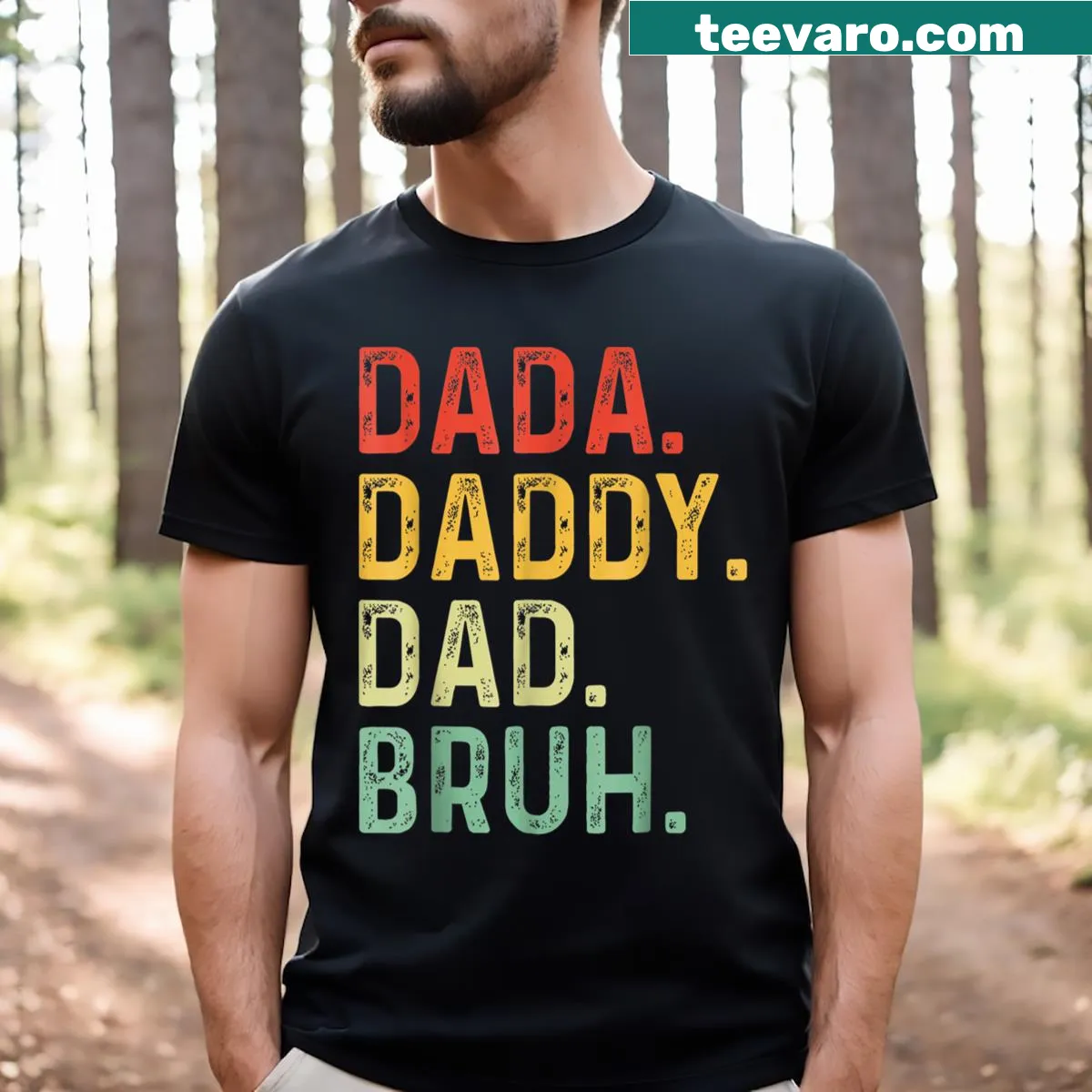 Vintage-style T-shirt with humorous dad phrases. — on a men's t-shirt