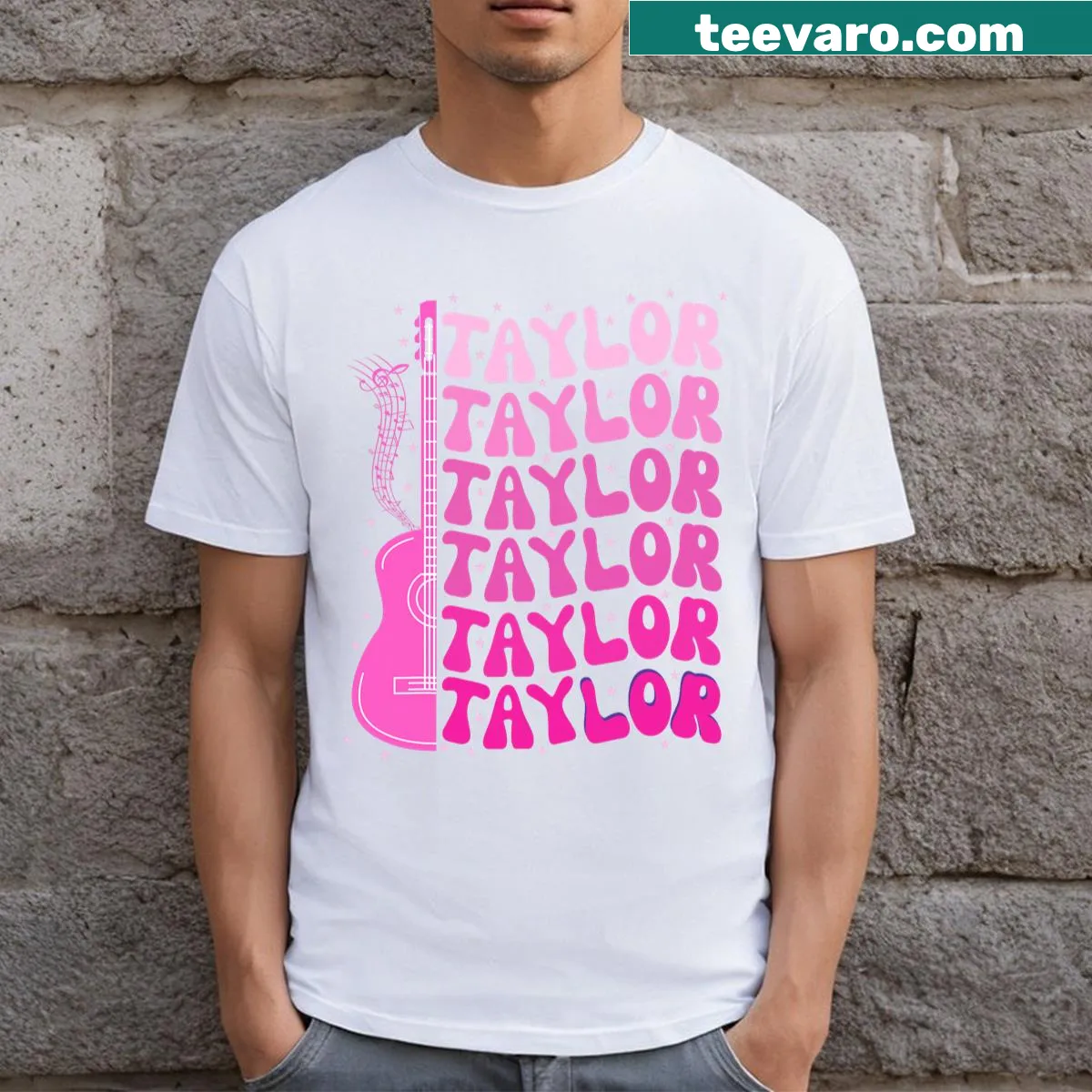 Personalized retro-style birthday T-shirt with the name Taylor — on a men's t-shirt