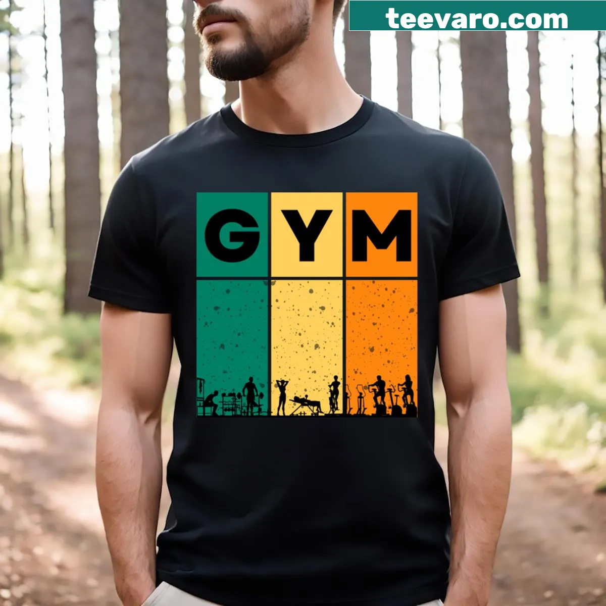 Strong is beautiful motivational graphic T-shirt — on a men's t-shirt