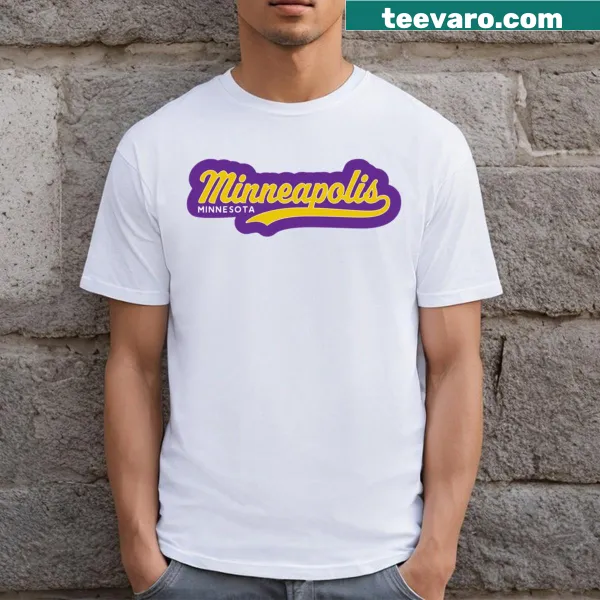 T-shirt featuring a bold Minneapolis Minnesota emblem design