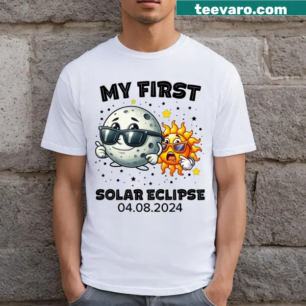 My First Total Solar Eclipse toddler t-shirt with charming eclipse illustrations