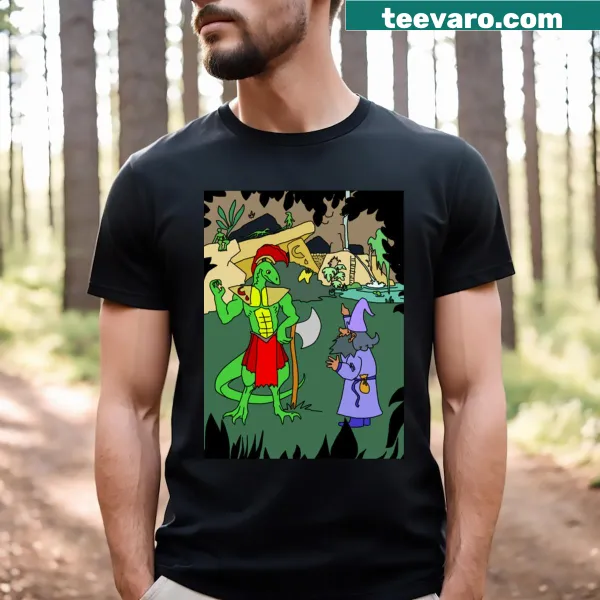 T-shirt with humorous text 'Never Argue With Lizard People'