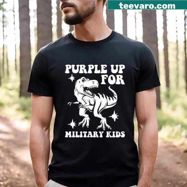 Groovy design Purple Up for Military Kids t-shirt