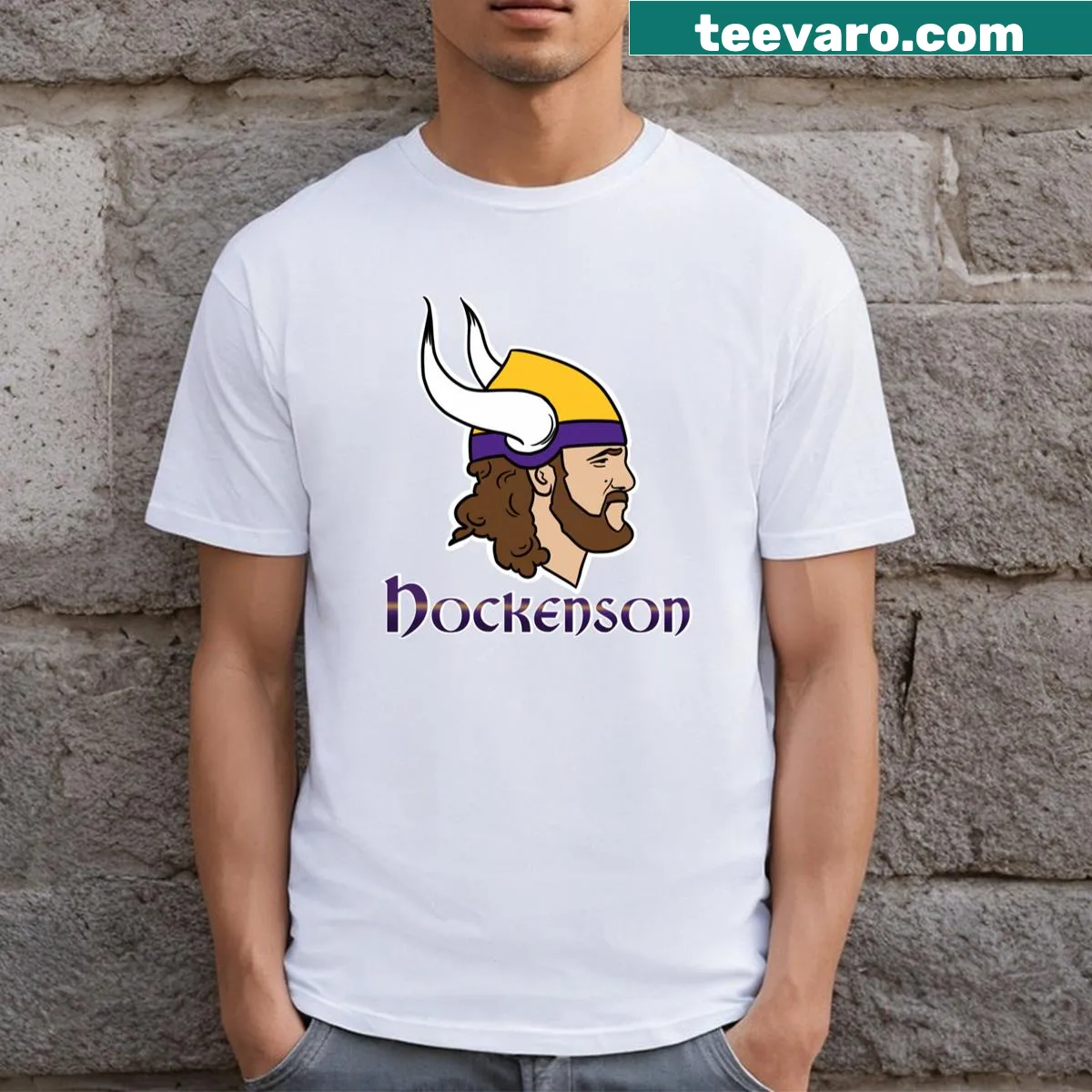 Dynamic Tj Hockenson graphic on a sports-themed t-shirt — on a men's t-shirt