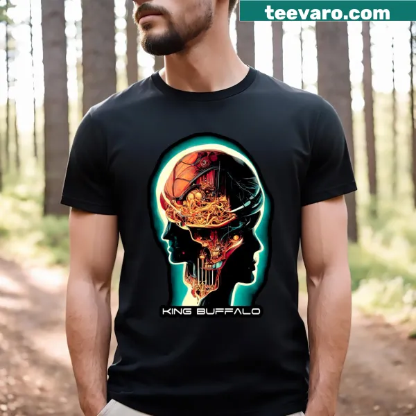 Abstract two-faced graphic on an edgy t-shirt