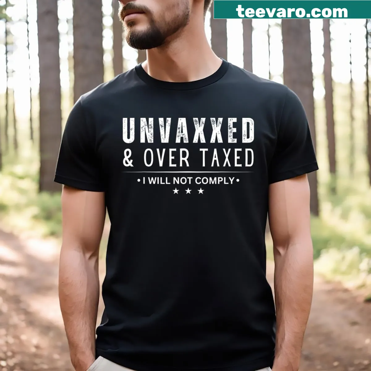 Sarcastic graphic tee about personal freedom and compliance — on a men's t-shirt