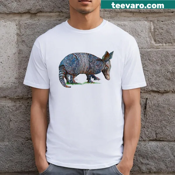 Cute Baby Armadillo illustration on a T-shirt