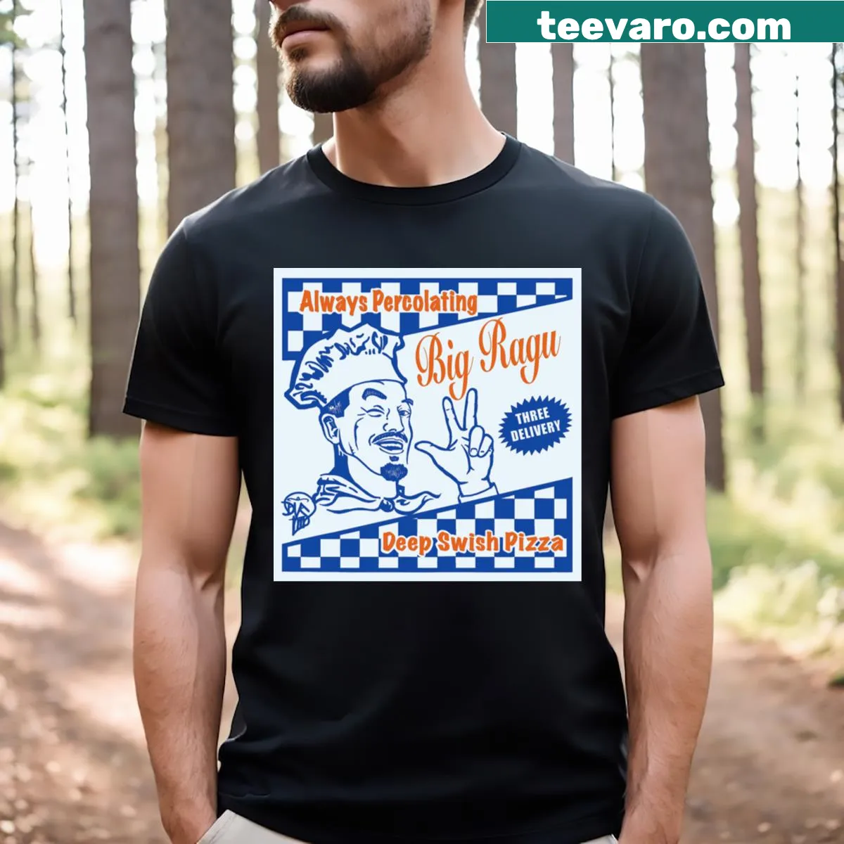 New York Knicks T-shirt featuring Donte Divincenzo in bold typography — on a men's t-shirt