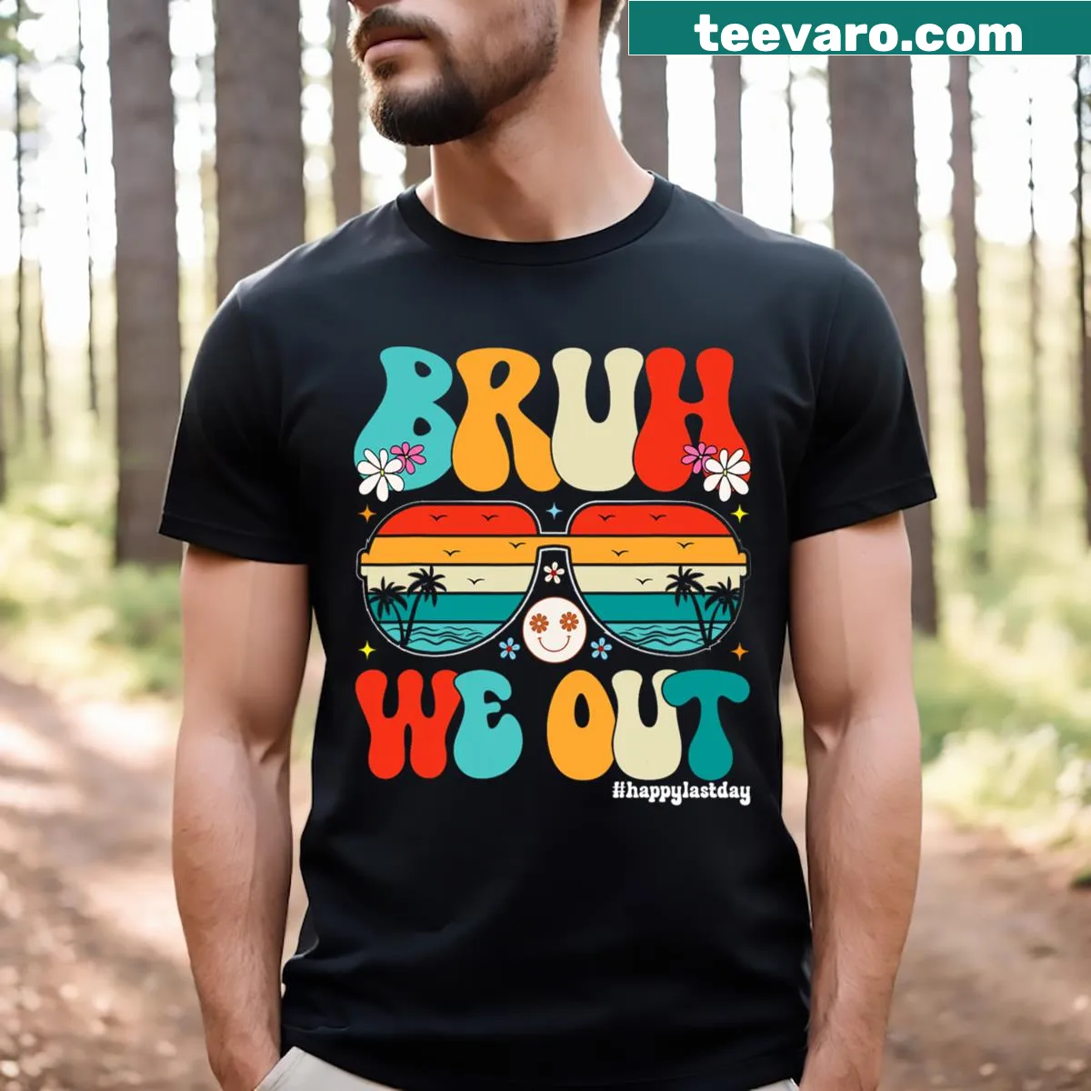 Last Day Of School T-shirt with humorous phrase — on a men's t-shirt