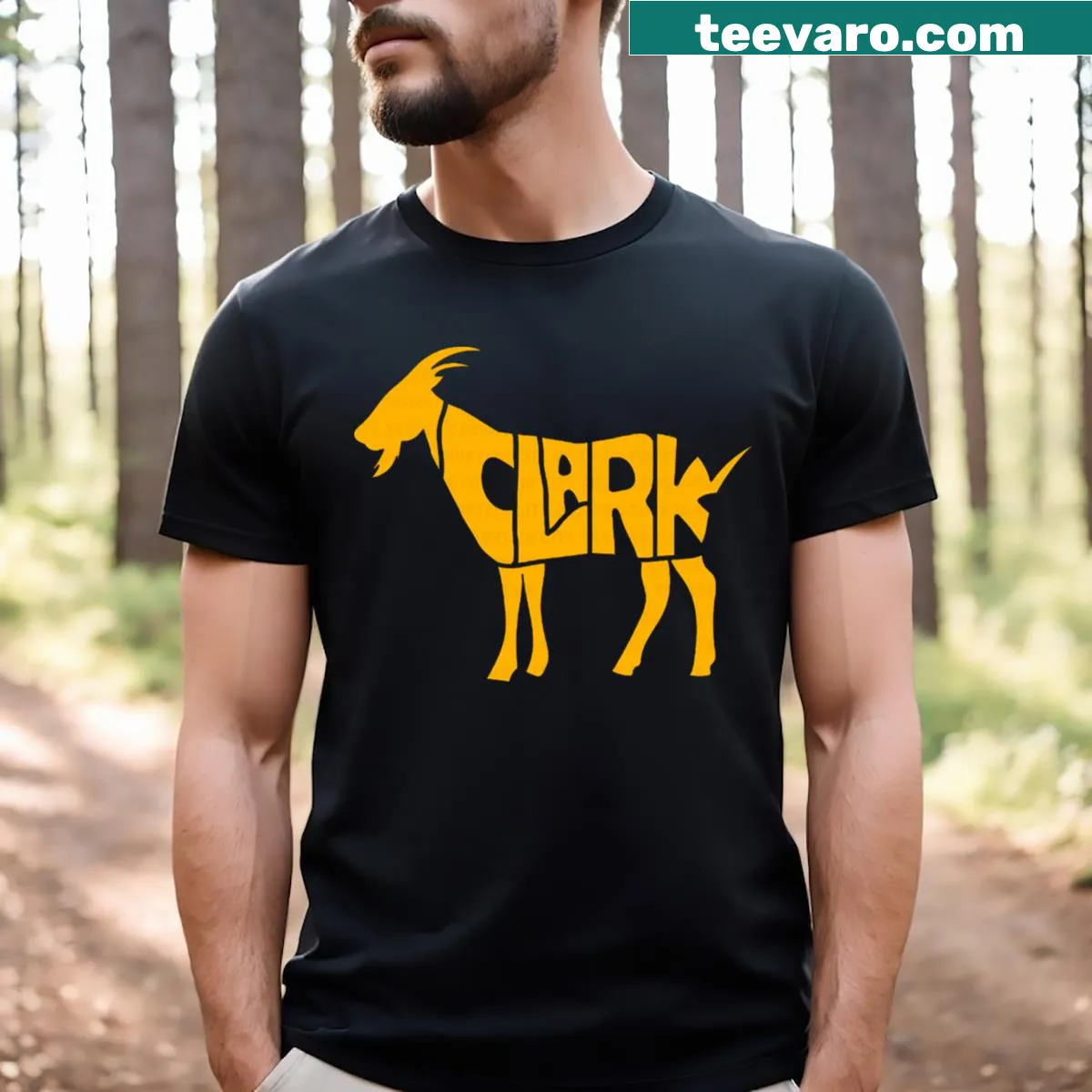 T-shirt honoring Caitlin Clark as the 'Court Goat' in basketball — on a men's t-shirt