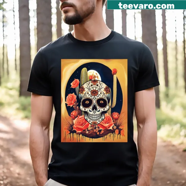 Calavera design T-shirt representing Mexican culture