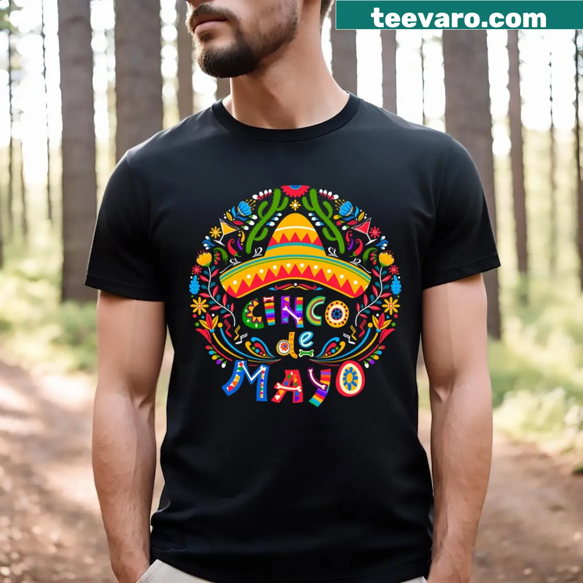 Matching family Cinco De Mayo Fiesta Squad t-shirts for celebrations — on a men's t-shirt