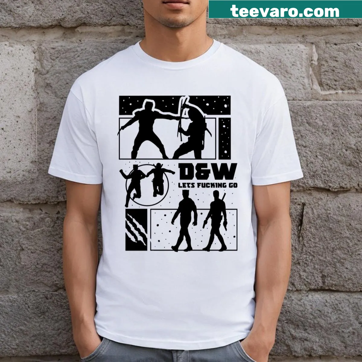 Comic styled art graphic t-shirt for art enthusiasts — on a men's t-shirt