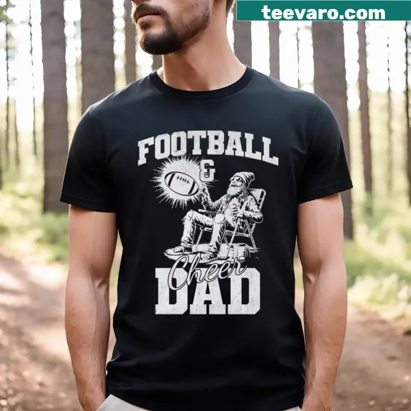 Vintage-inspired T-shirt for football dads featuring a chair and ball graphic