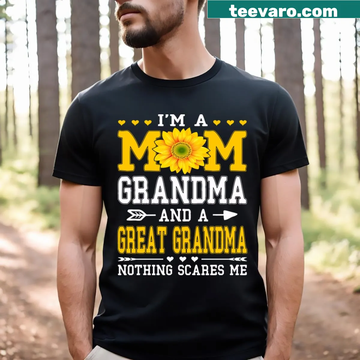 Affectionate Great Grandma t-shirt with classic typography — on a men's t-shirt