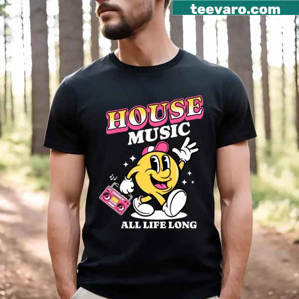 Retro mascot t-shirt celebrating house music culture