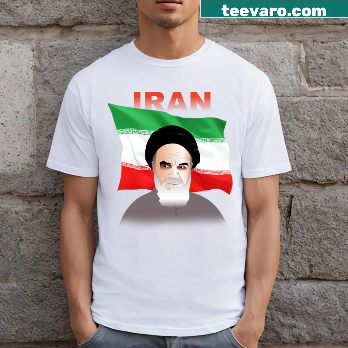 T-shirt with the phrase 'Iran And More English V' for cultural curiosity — on a men's t-shirt