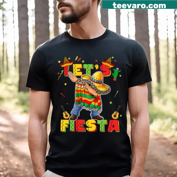 Dabbing boy graphic on Cinco de Mayo T-shirt
