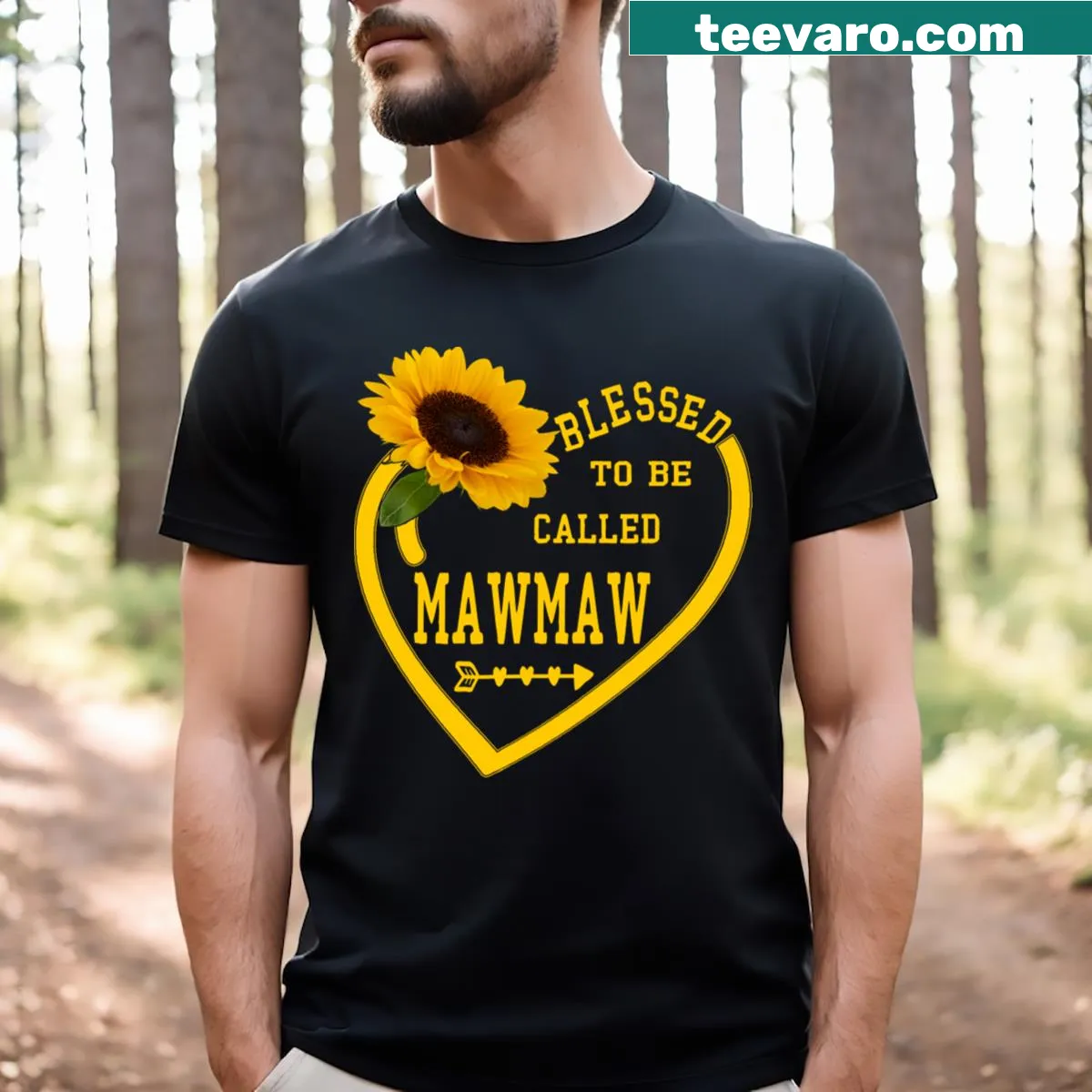 Mawmaw T-shirt with affectionate typography — on a men's t-shirt