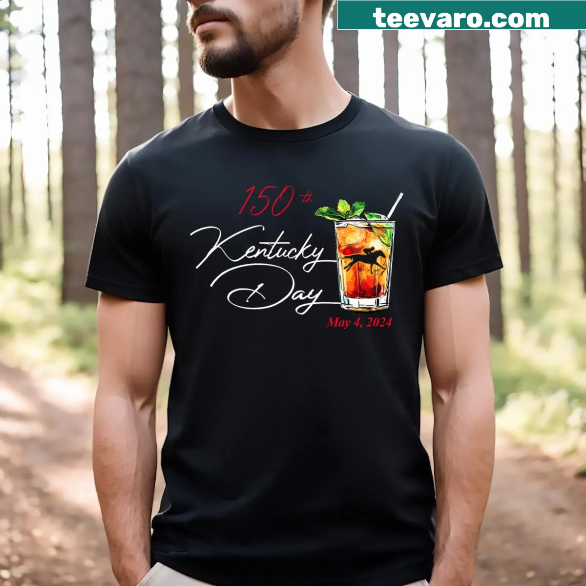Funny horse racing graphic T-shirt for Derby Day — on a men's t-shirt