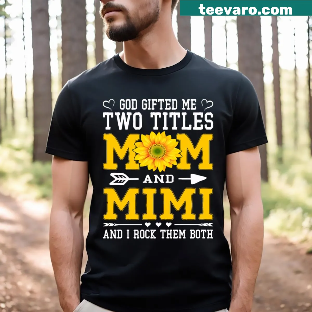 Playful typography celebrating Mimi, perfect for family occasions — on a men's t-shirt