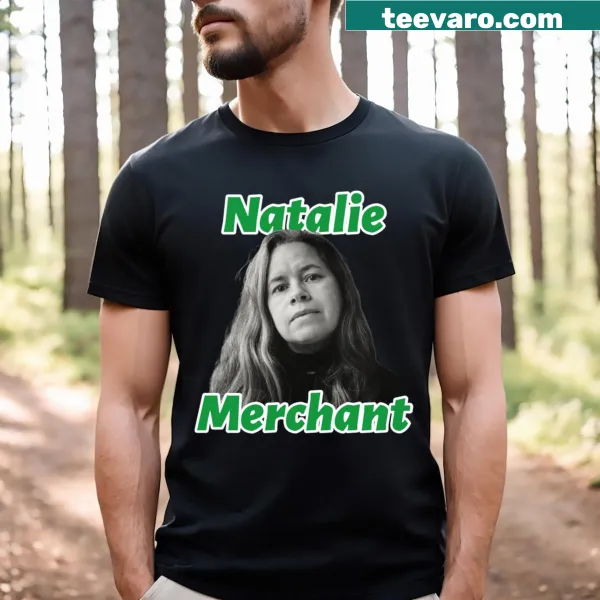 T-shirt featuring the name Natalie Merchant in bold typography