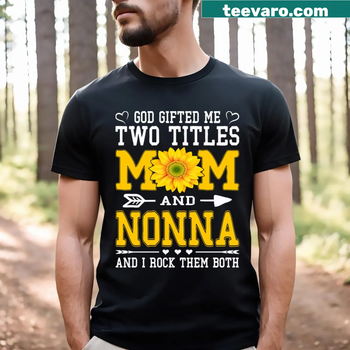 Sentimental Nonna text on a T-shirt — on a men's t-shirt