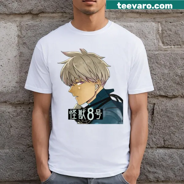 Kaiju No 8 themed t-shirt with playful illustration