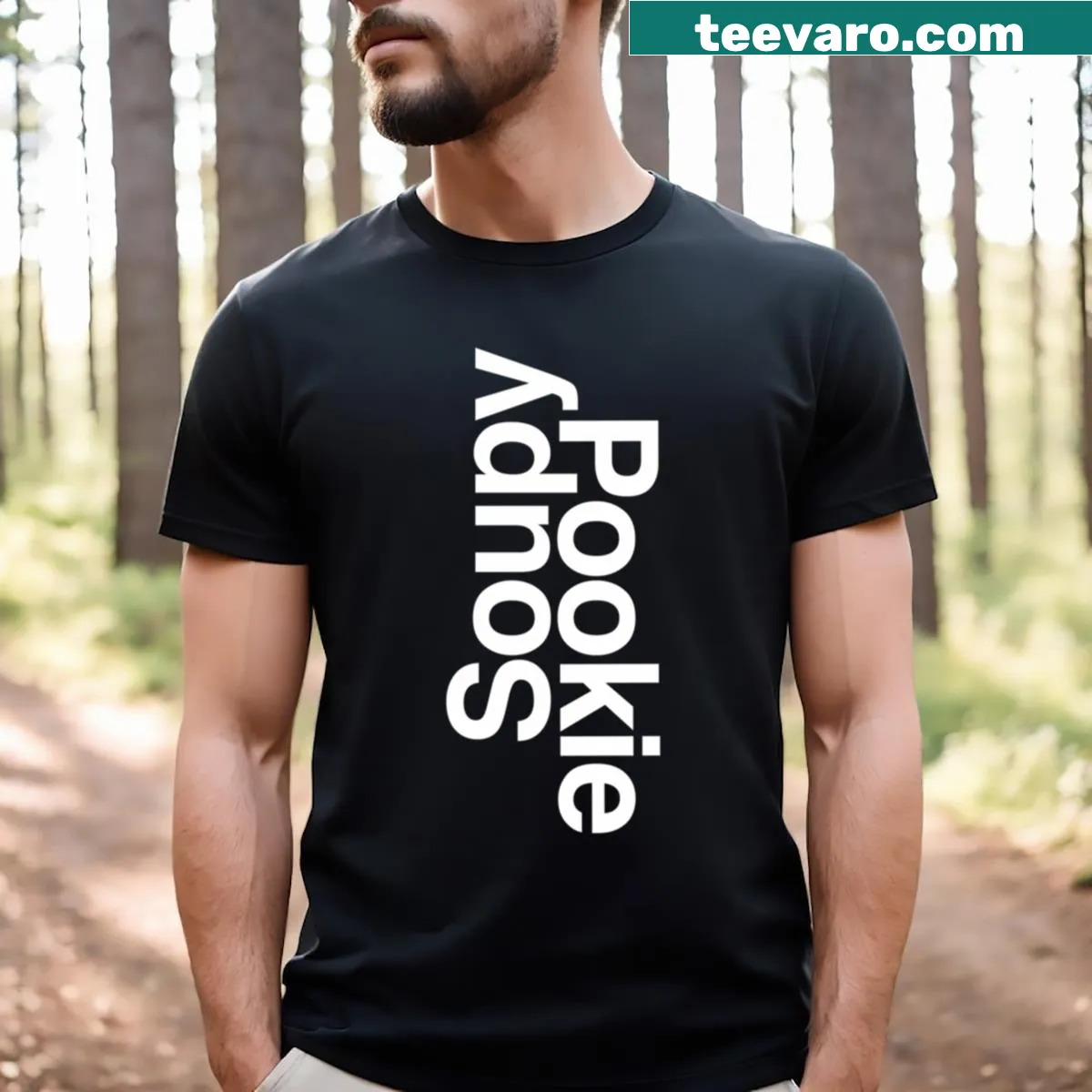 Cartoon t-shirt featuring Pookie The Lion from classic comedy. — on a men's t-shirt