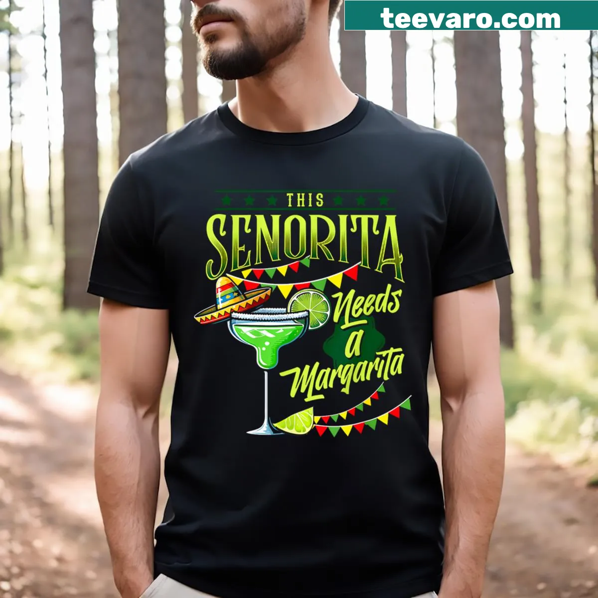 Funny t-shirt for Cinco de Mayo with playful text — on a men's t-shirt