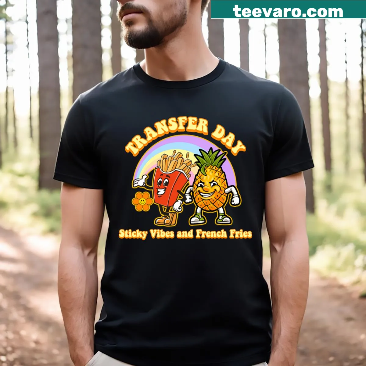 Playful T-shirt about IVF with humorous saying — on a men's t-shirt