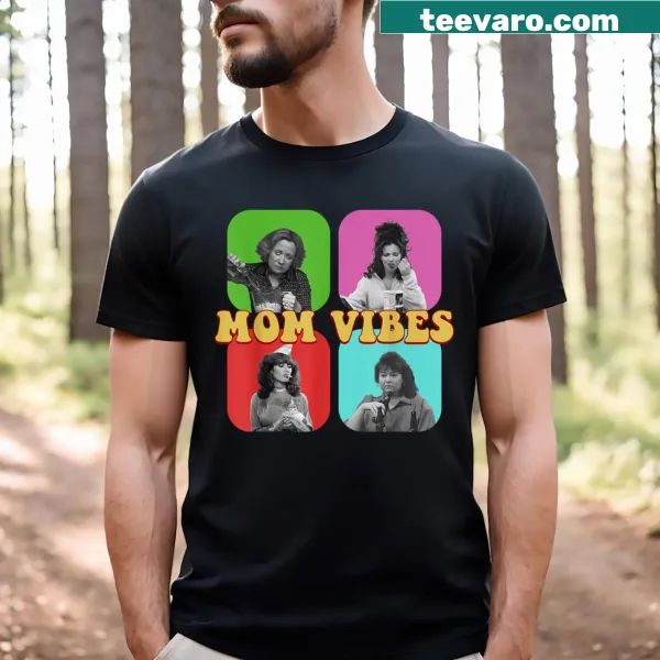 Vintage distressed t-shirt with funny 90's Mom Vibes graphic