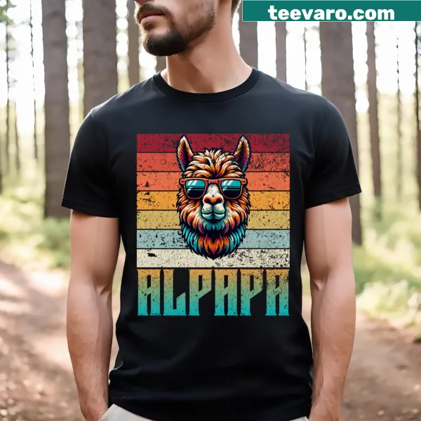 Cute Alpapa Alpaca design for Father's Day T-shirt