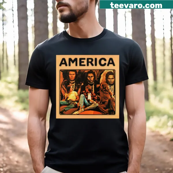 Classic T-shirt with America themed graphic celebrating national pride