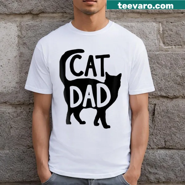 Typography t-shirt declaring Best Cat Dad for fathers