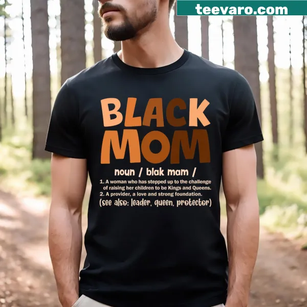 Melanin definition graphic T-shirt celebrating Black mothers